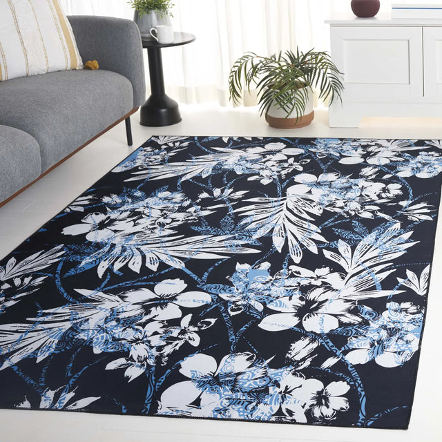 Safavieh Malibu 4'-0" x 6'-0" Rug in Black / Blue