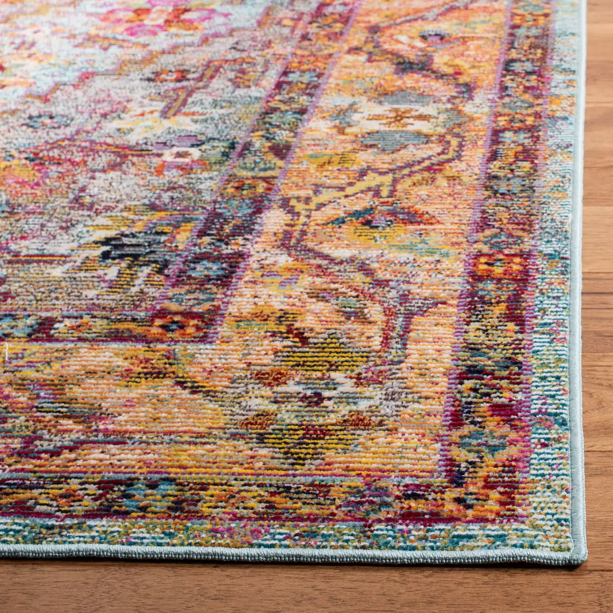 Safavieh Crystal 5'-0" x 8'-0" Rug in Light Blue / Orange