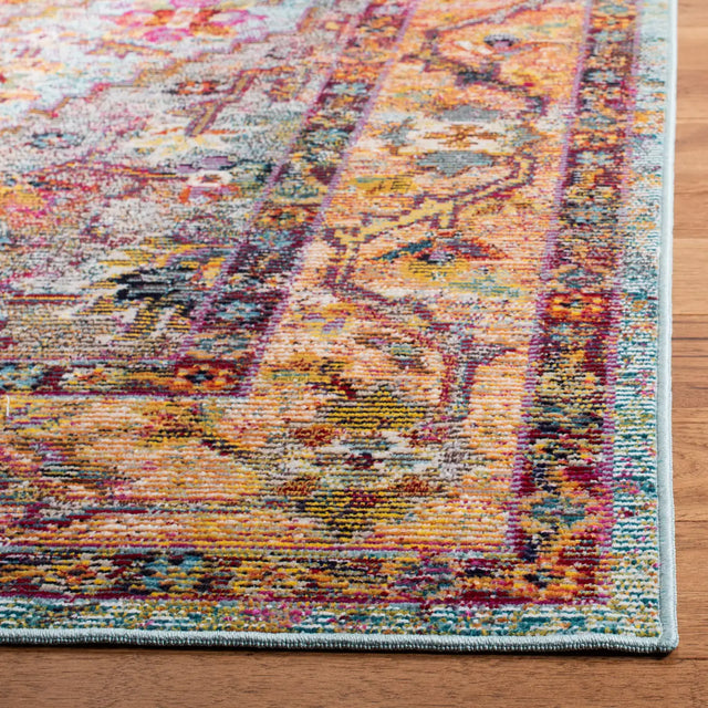 Safavieh Crystal 5'-0" x 8'-0" Rug in Light Blue / Orange