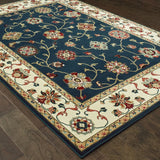 Oriental Weavers Sphinx Kashan 2336B Navy / Ivory Rugs - angle detail