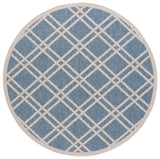 Safavieh Beach House 6'-7" x 6'-7" Rug in Blue / Ivory
