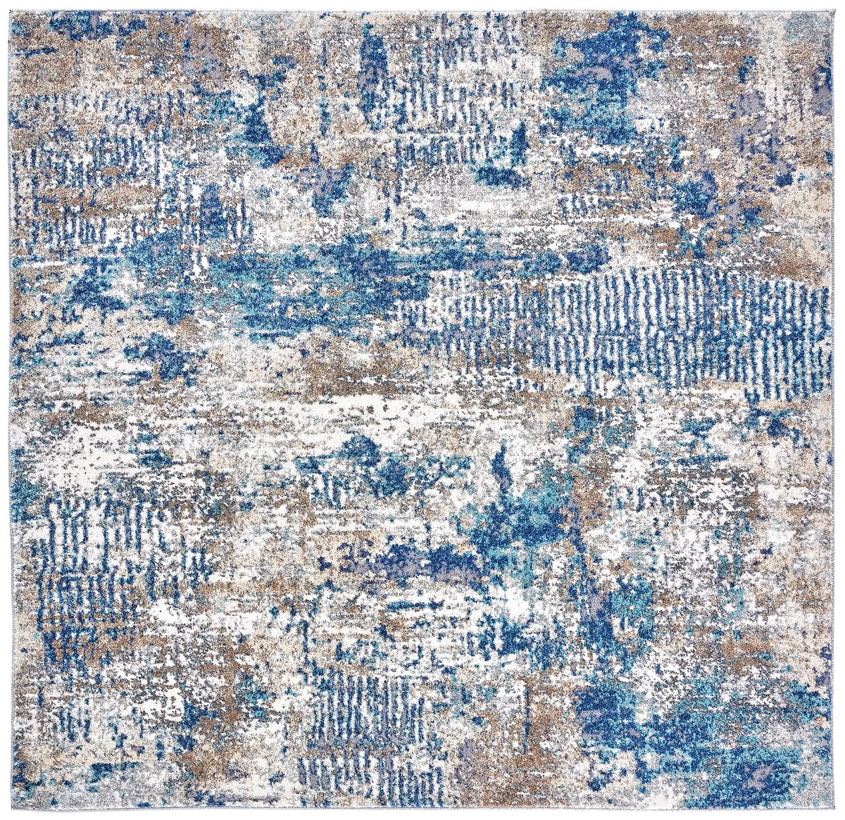 Safavieh Aston 6'-7" x 6'-7" Rug in Grey / Navy