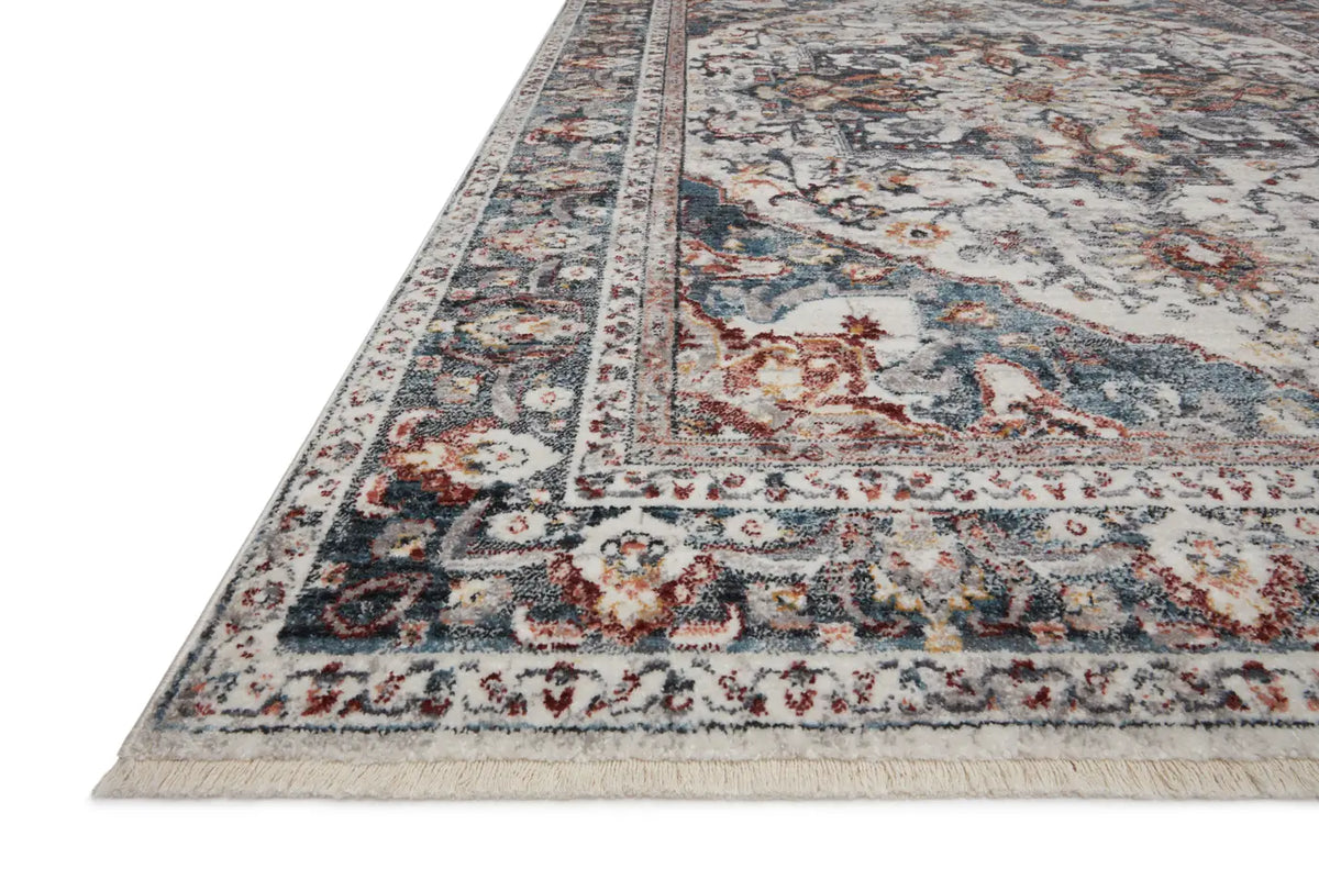 Loloi Samra Sam-09 Ivory/Denim Rugs - rug corner