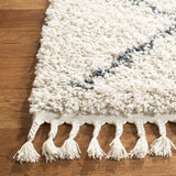Safavieh Pro Lux Shag 400 4'-0" x 6'-0" Rug in Cream / Blue