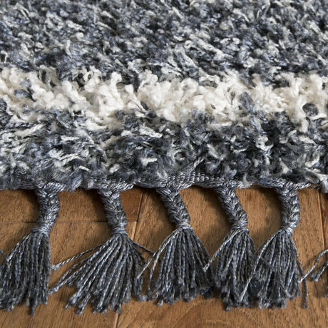 Safavieh Pro Lux Shag 400 8'-0" x 10'-0" Rug in Blue / Creme