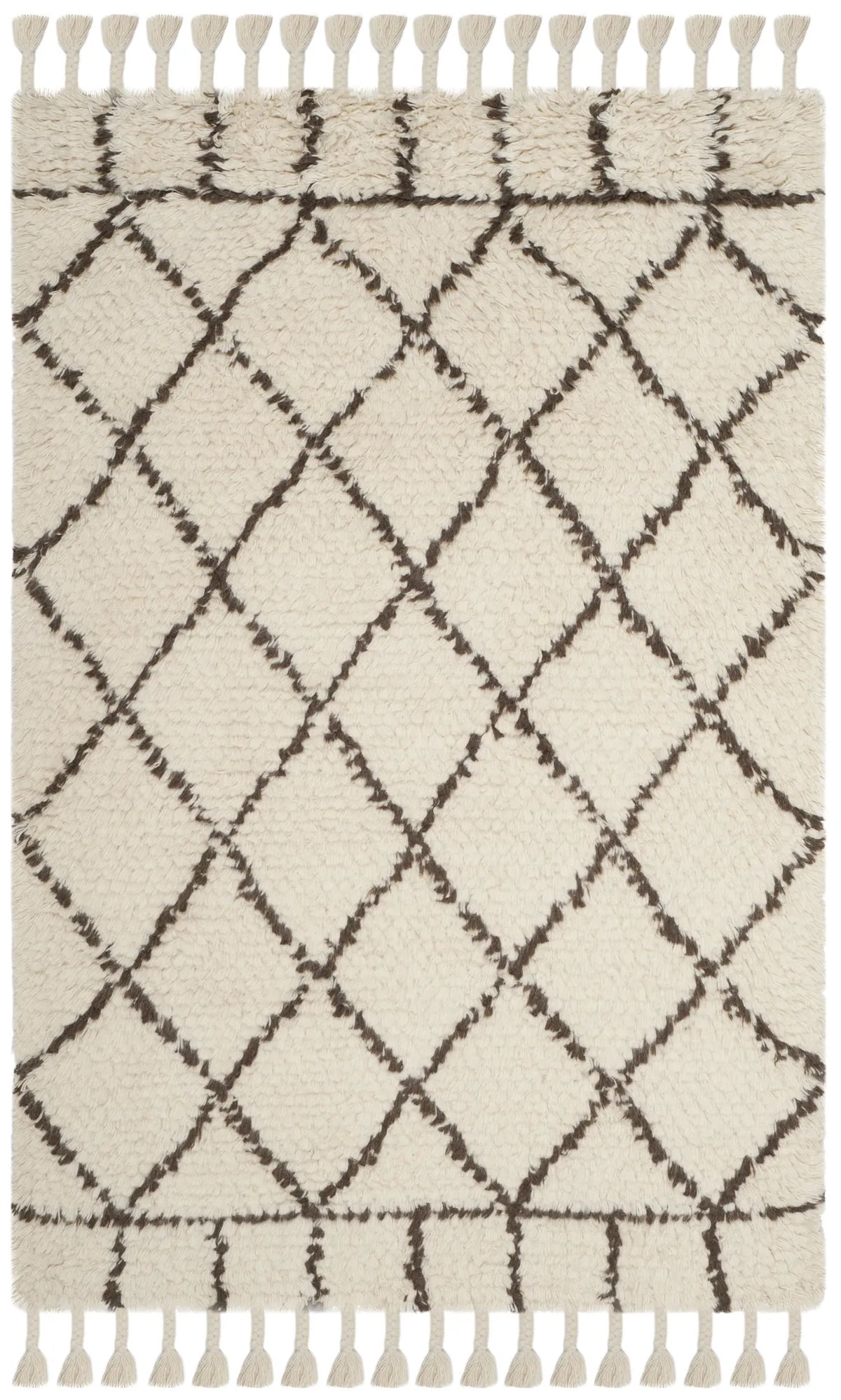 Safavieh Casablanca 4'-0" x 6'-0" Rug in Ivory / Brown
