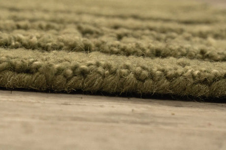 Dynamic Rugs Drift 18750 Handmade Modern Green Rug - Pile