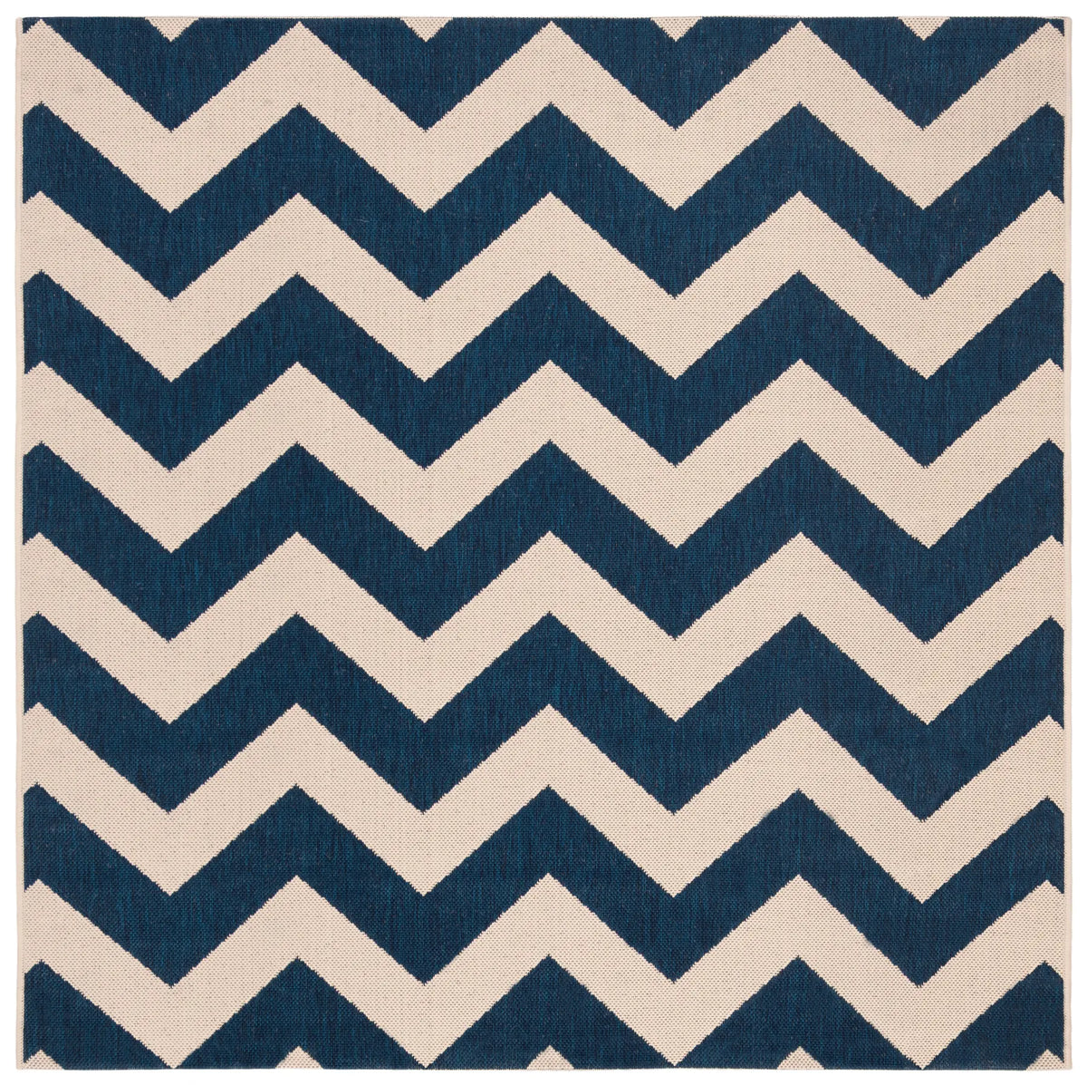 Safavieh Courtyard 5'-3" x 5'-3" Rug in Navy / Beige