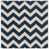 Safavieh Courtyard 5'-3" x 5'-3" Rug in Navy / Beige