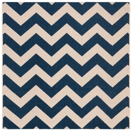 Safavieh Courtyard 5'-3" x 5'-3" Rug in Navy / Beige