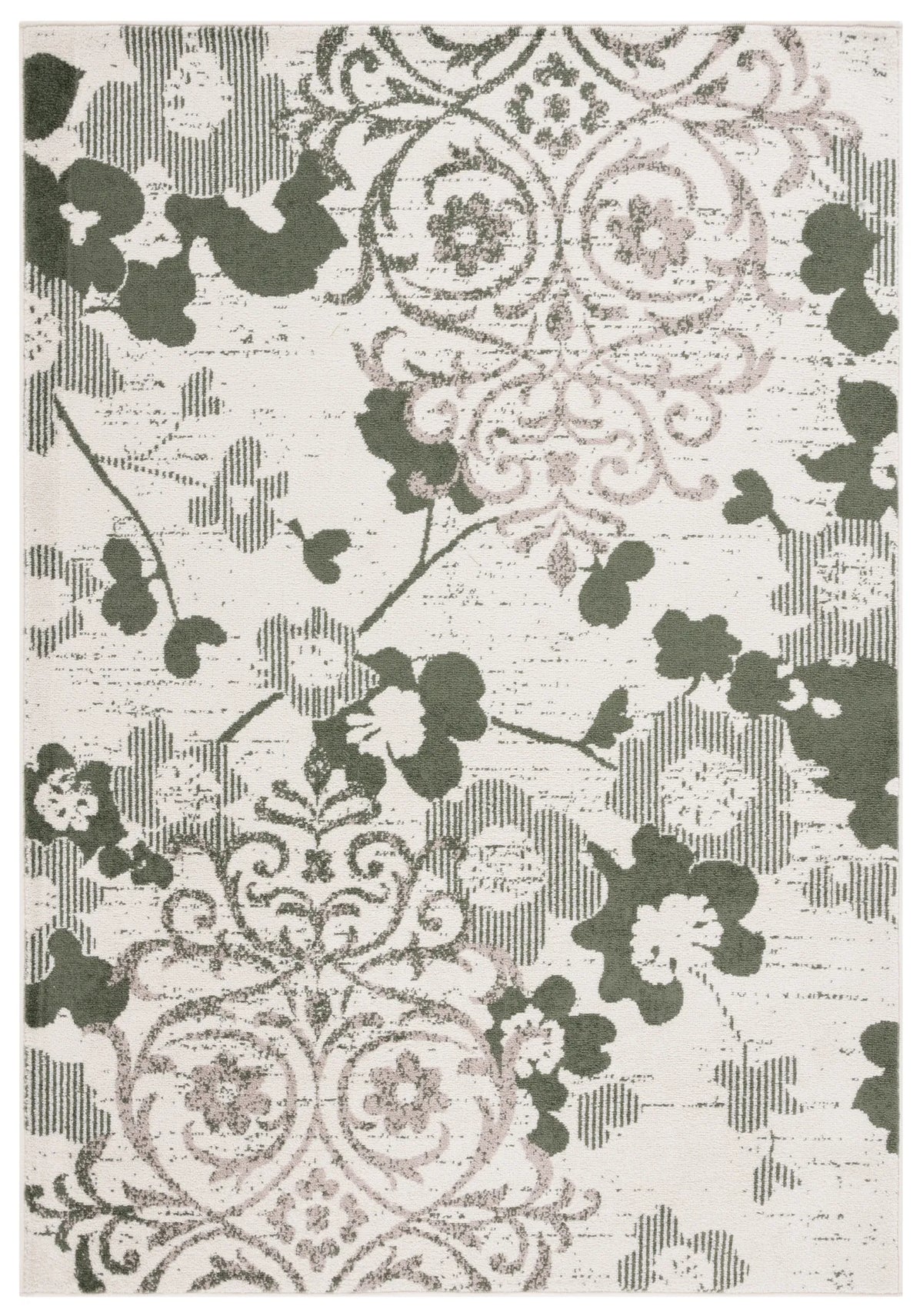 Safavieh Adirondack 4'-0" x 6'-0" Rug in Ivory / Dark Green