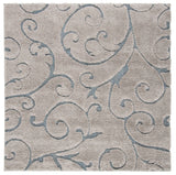 Safavieh Florida Shag 6'-7" x 6'-7" Rug in Grey / Light Blue