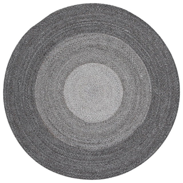 Safavieh Braided 5'-0" x 5'-0" Rug in Charcoal / Grey