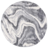 Safavieh Hi-Lo Shag 6'-7" x 6'-7" Rug in Grey / Light Grey