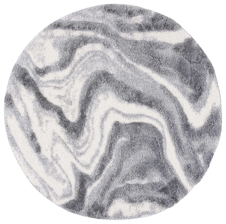 Safavieh Hi-Lo Shag 6'-7" x 6'-7" Rug in Grey / Light Grey