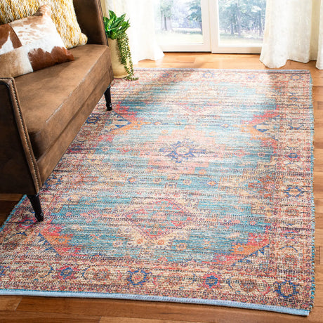 Safavieh Saffron 4'-0" x 6'-0" Rug in Rust / Blue