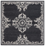 Safavieh Glamour 6'-0" x 6'-0" Rug in Black / Ivory
