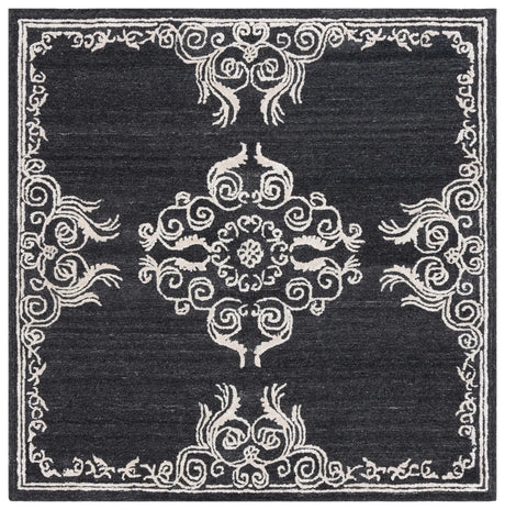Safavieh Glamour 6'-0" x 6'-0" Rug in Black / Ivory