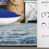 Safavieh Courtyard 5'-3" x 7'-7" Rug in Grey / Navy