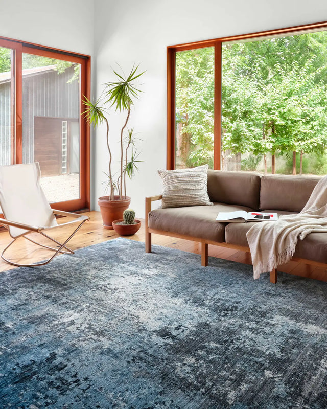 Loloi Samra Sam-06 Charcoal/Sky Rugs - room scene 1