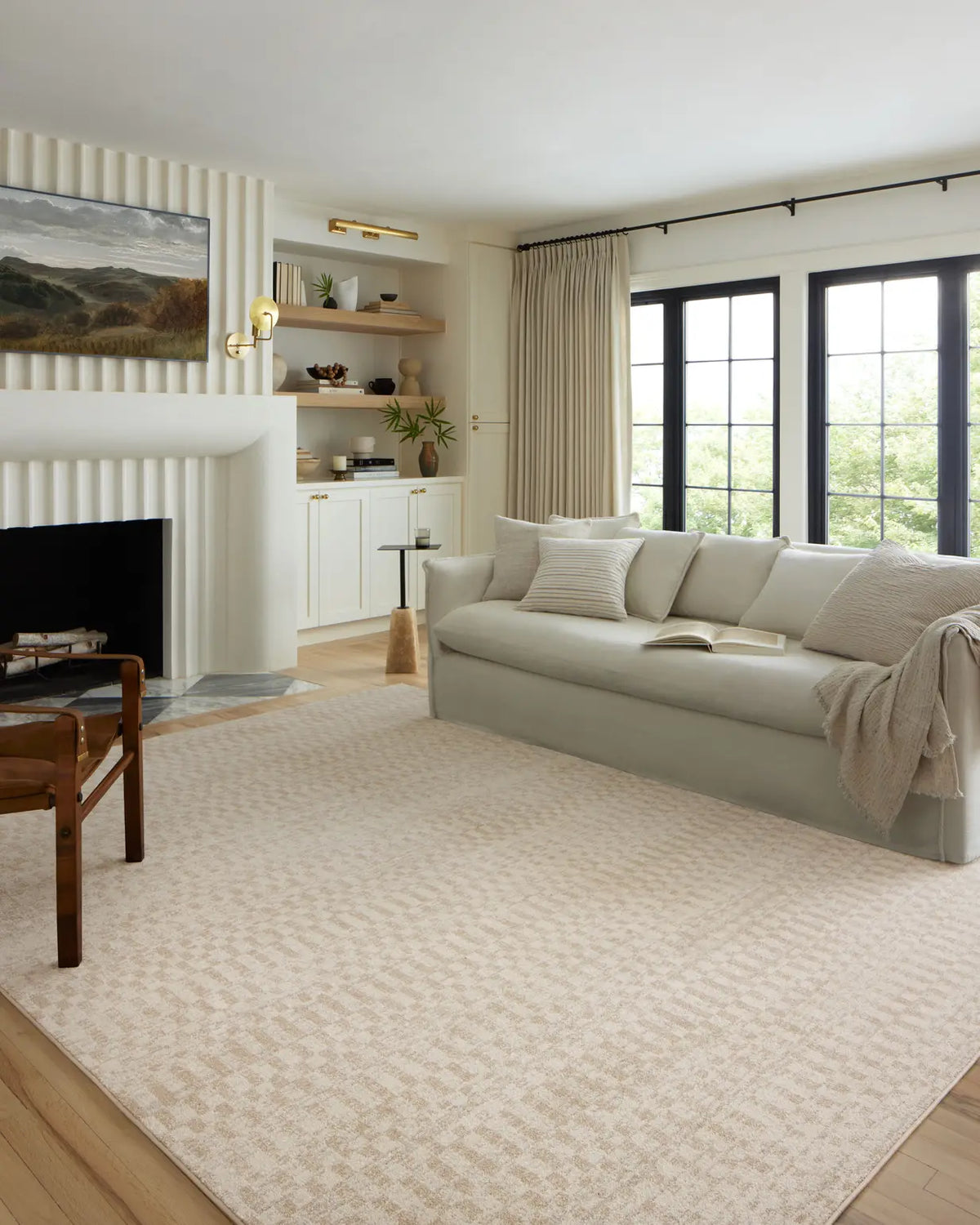 Loloi Kamala Kam-05 Ivory/Natural Rug - room scene 1