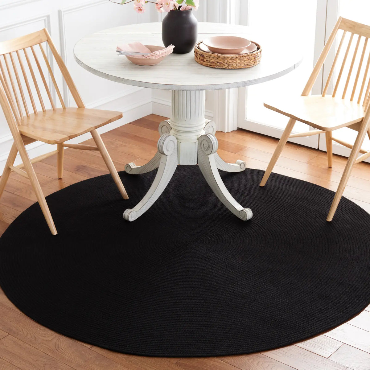 Safavieh Braided 5'-0" x 5'-0" Rug in Black