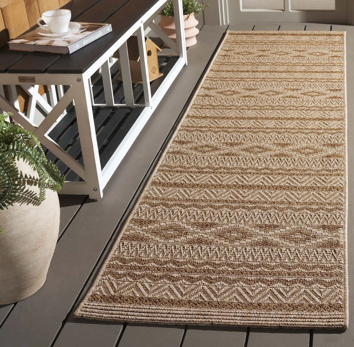 Safavieh Sisal All-Weather 2'-2" x 8'-0" Rug in Natural / Brown