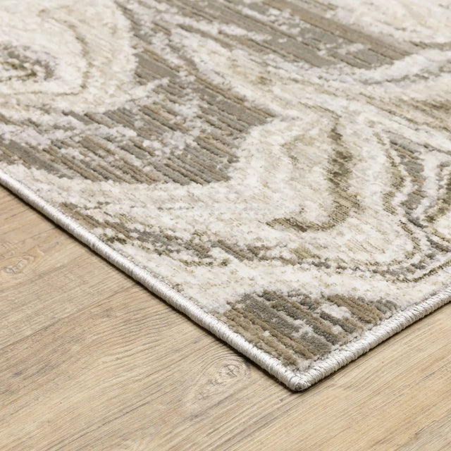 Oriental Weavers Sphinx Nebulous 530E9 Beige/ Ivory Rugs - corner detail