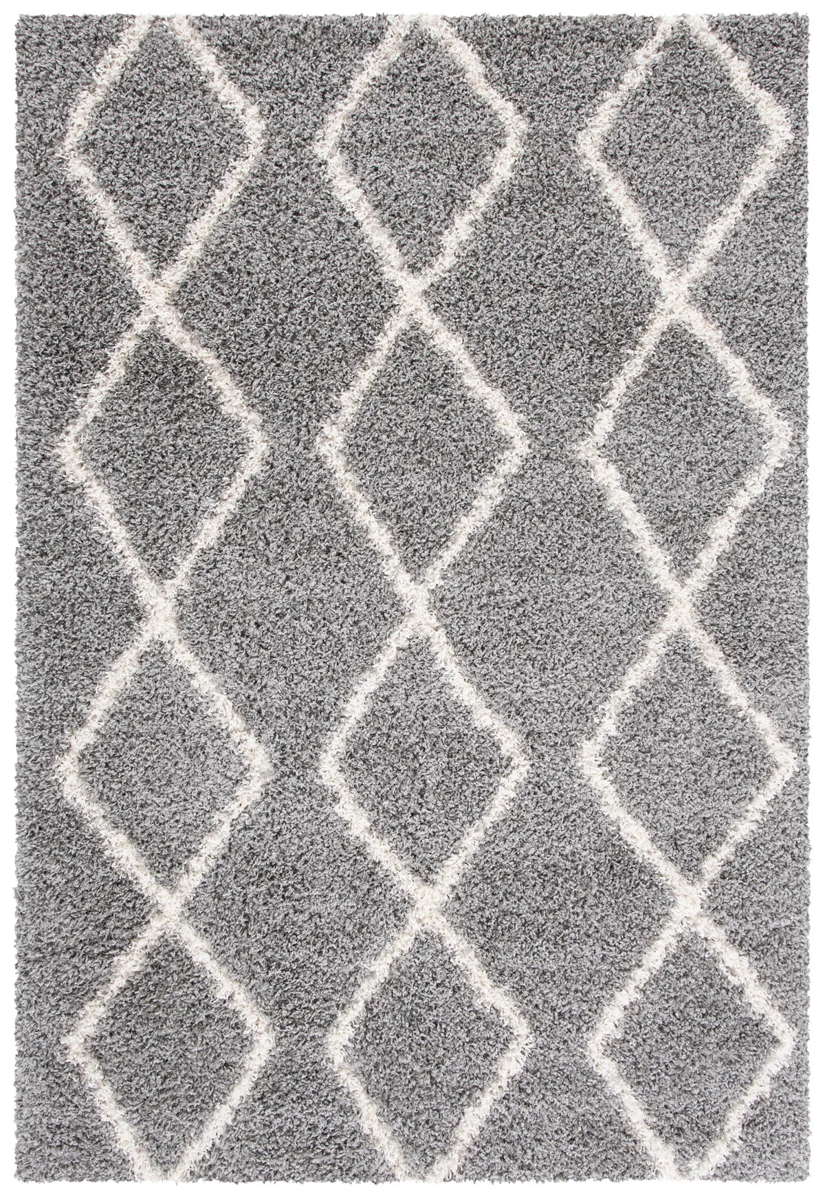 Safavieh Venus Shag 500 4'-0" x 6'-0" Rug in Grey / Ivory