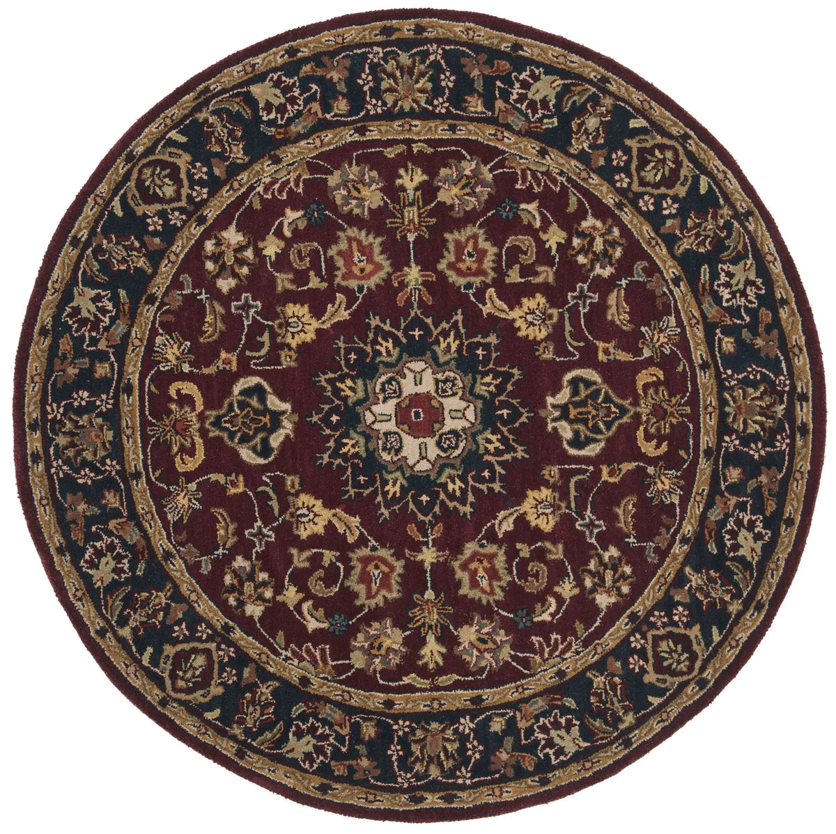 Safavieh Classic 6'-0" x 6'-0" Rug in Burgundy / Navy