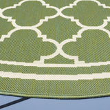 Safavieh Courtyard 6'-7" x 6'-7" Rug in Green / Beige
