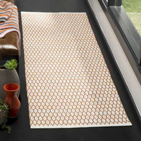 Safavieh Montauk 2'-3" x 11'-0" Rug in Orange / Ivory