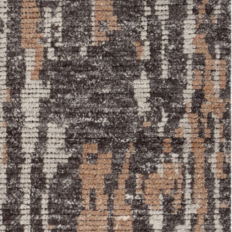 Chandra Petra PET-57600 Black / Brown / Gray rug, close-up detail