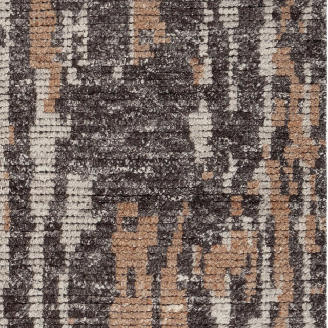 Chandra Petra PET-57600 Black / Brown / Gray rug, close-up detail