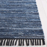 Safavieh Rag Rug 4'-0" x 6'-0" Rug in Blue / Black