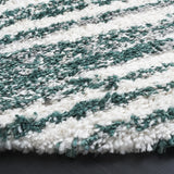 Safavieh Fontana Shag  800 6'-7" x 6'-7" Rug in Green / Ivory