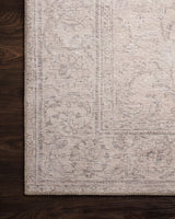 Loloi Loren Lq-12 Sand Rugs - corner on wood