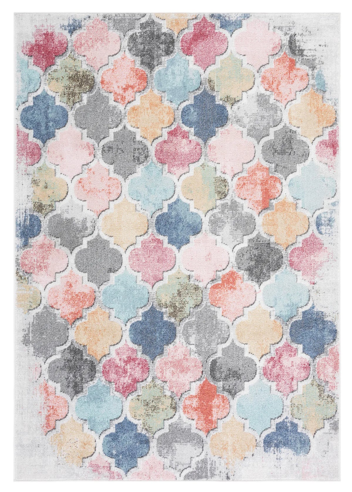 Safavieh Phoenix 500 4'-5" x 6'-5" Rug in Blue / Red