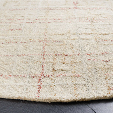 Safavieh Micro-Loop 6'-0" x 6'-0" Rug in Ivory / Red