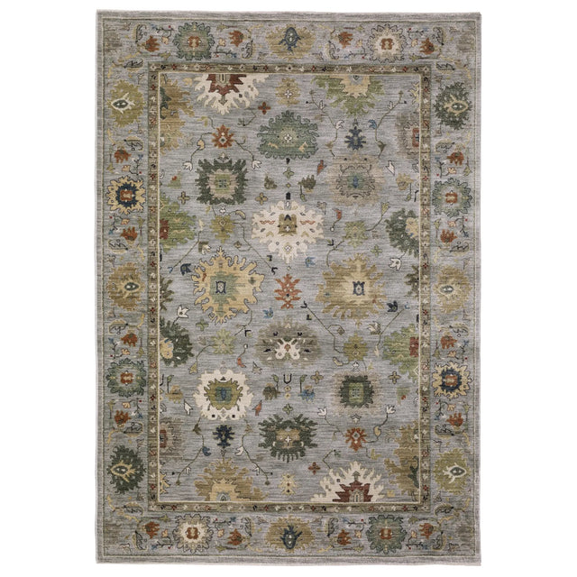 Oriental Weavers Sphinx ELIANA ELI03 Blue Floral Rugs - main flat