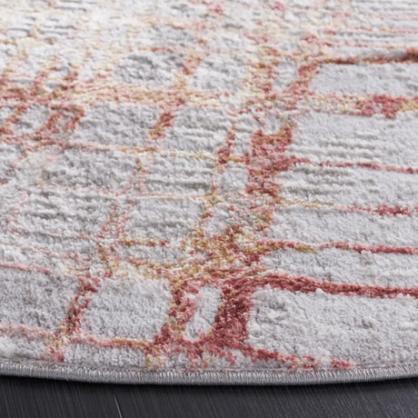 Safavieh Meadow 500 6'-7" x 6'-7" Rug in Light Grey / Pink