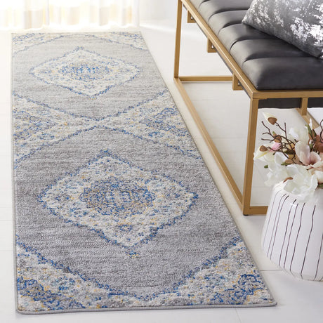 Safavieh Madison 2'-3" x 8'-0" Rug in Light Grey / Blue