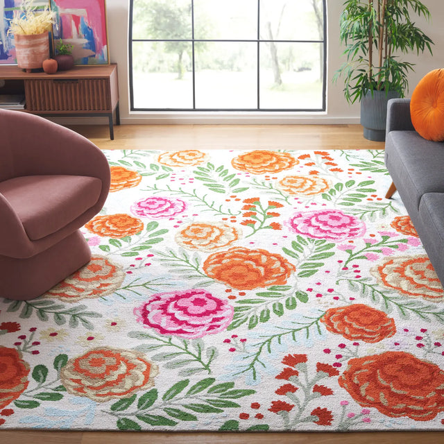 Safavieh Easy Care 8'-0" x 10'-0" Rug in Ivory / Green