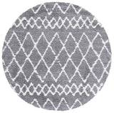Safavieh Berber Shag 6'-7" x 6'-7" Rug in Grey / Ivory