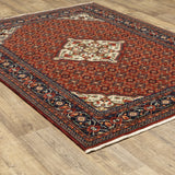 Oriental Weavers Sphinx Lilihan 001C6 Red/ Blue Rugs - angle detail