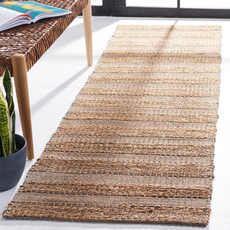 Safavieh Natural Fiber 2'-3" x 8'-0" Rug in Grey / Natural