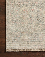 Loloi Priya Pry-02 Navy/Ivory Rugs - corner on wood