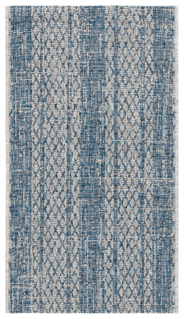Safavieh Courtyard 2'-0" x 3'-7" Rug in Light Grey / Blue