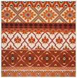 Safavieh Veranda 6'-7" x 6'-7" Rug in Red / Beige
