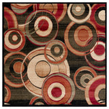 Safavieh Lyndhurst 6'-0" x 6'-0" Rug in Black / Multi